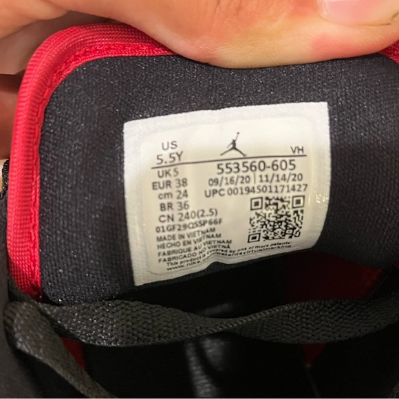 Jordan 1 low gym red size 5.5 Lightly worn. - Picture 3 of 6